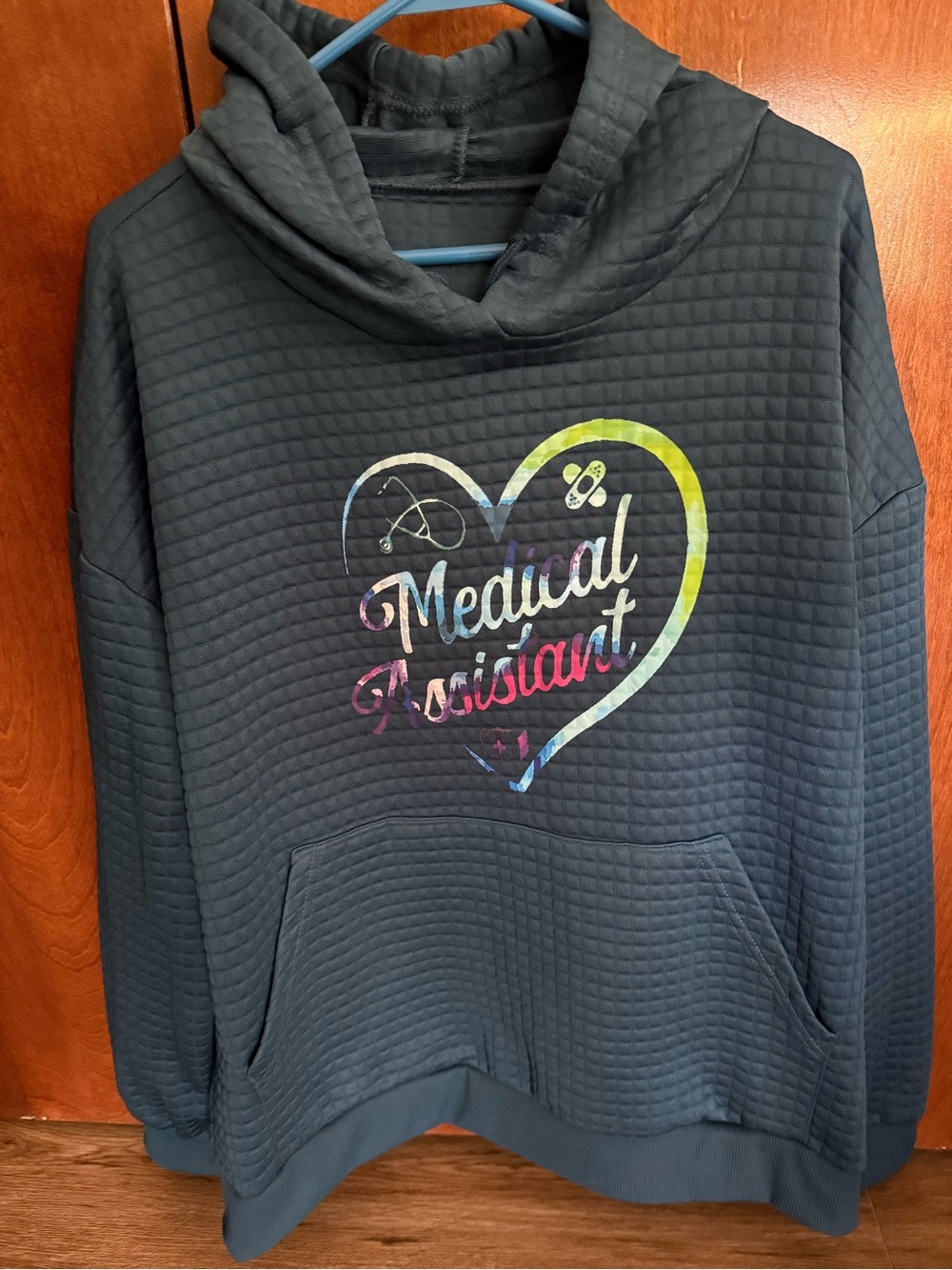 Medical Assistant Rainbow Heart Hooded Sweatshirt